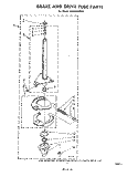 BRAKE AND DRIVE TUBE Diagram and Parts List for LA5000XPW4  Whirlpool Washer