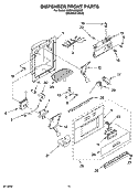 DISPENSER AND FRONT PARTS Diagram and Parts List for KSSP42QMS02  KitchenAid Refrigerator