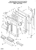 REFRIGERATOR DOOR Diagram and Parts List for KTLS25QDWH01  KitchenAid Refrigerator
