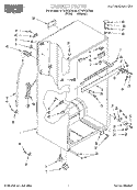 CABINET Diagram and Parts List for RT14ZKXEW00  Roper Refrigerator