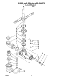 PUMP AND SPRAY ARM Diagram and Parts List for RUD1000DB1  Roper Dishwasher