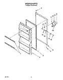 DOOR Diagram and Parts List for EV150FXAN00  Whirlpool Freezer