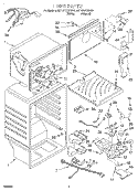 LINER Diagram and Parts List for 4ET18NKXFN01  Whirlpool Refrigerator