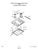 BODY SECTION Diagram and Parts List for F7107W0  Roper Range