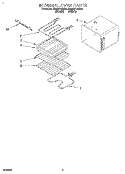 INTERNAL OVEN Diagram and Parts List for KEMI371BBL0  KitchenAid Wall Oven