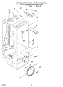 REFRIGERATOR LINER Diagram and Parts List for 8ED22PQXFN01  Whirlpool Refrigerator