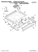 COOKTOP PARTS Diagram and Parts List for KESI901PWH00  KitchenAid Range