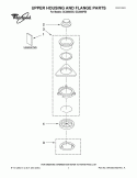 UPPER HOUSING AND FLANGE PARTS Diagram and Parts List for GC2000PE5  Whirlpool Food Waste Disposer