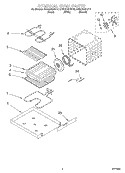 INTERNAL OVEN Diagram and Parts List for KEBC278HBL0  KitchenAid Wall Oven