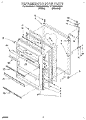 REFRIGERATOR DOOR, LIT/OPTIONAL Diagram and Parts List for TT18HKXAN00  Whirlpool Refrigerator