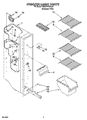 FREEZER LINER PARTS Diagram and Parts List for 6ED2FHKXRL03  Whirlpool Refrigerator