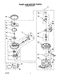 PUMP AND MOTOR Diagram and Parts List for DU9450XY1  Whirlpool Dishwasher