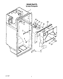 LINER Diagram and Parts List for ET20GMXXN01  Whirlpool Refrigerator