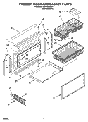 FREEZER DOOR AND BASKET PARTS Diagram and Parts List for KBRP36FMS01  KitchenAid Refrigerator