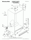 CABINET PARTS Diagram and Parts List for KSRS25MWMS02  KitchenAid Refrigerator
