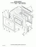 DOOR PARTS Diagram and Parts List for WFG374LVS2  Whirlpool Range