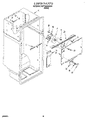 LINER Diagram and Parts List for 3VET19ZKBW00  Whirlpool Refrigerator