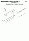 FRONT PANEL PARTS Diagram and Parts List for KUDD03DTPA0  KitchenAid Dishwasher