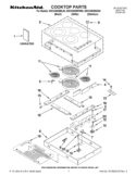 COOKTOP PARTS Diagram and Parts List for KECC662BSS00  KitchenAid Cooktop