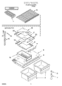 Part Location Diagram of 2197252 Whirlpool Trim, Shelf Front