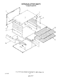 INTERNAL OVEN Diagram and Parts List for SF3001ERW5  Whirlpool Range