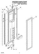 Part Location Diagram of 2005021 Whirlpool Top Door Trim - Etched Aluminum