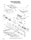 VENTILATION PARTS Diagram and Parts List for GH7208XRY4  Whirlpool Microwave