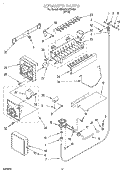 ICEMAKER Diagram and Parts List for 6ED22DQXDW00  Whirlpool Refrigerator