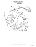 CONTROL PARTS Diagram and Parts List for ED5PVEXWS10  Whirlpool Refrigerator