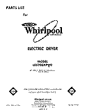 SECTION Diagram and Parts List for LE5700XPW0  Whirlpool Dryer