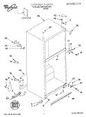 CABINET, LITERATURE Diagram and Parts List for 2VET22NKJW01  Whirlpool Refrigerator