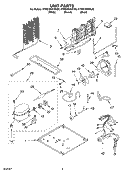 UNIT Diagram and Parts List for KTRS19KKBT00  KitchenAid Refrigerator