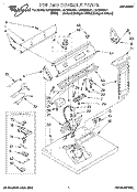 TOP AND CONSOLE, LIT/OPTIONAL Diagram and Parts List for LGT8858AN1  Whirlpool Dryer