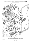 COMPARTMENT SEPARATOR AND CONTROL Diagram and Parts List for ET18MKXLWR0  Whirlpool Refrigerator