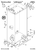 CABINET Diagram and Parts List for KSSS36MDX02  KitchenAid Refrigerator