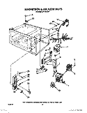 MAGNETRON AND AIR FLOW Diagram and Parts List for MT1851XW1  Whirlpool Microwave
