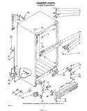 CABINET Diagram and Parts List for ET20XKXRWR0  Whirlpool Refrigerator