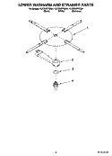 LOWER WASHARM AND STRAINER PARTS Diagram and Parts List for KUDS02FRWH4  KitchenAid Dishwasher