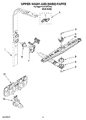 UPPER WASH AND RINSE PARTS Diagram and Parts List for KUDT03FTPA3  KitchenAid Dishwasher