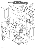 CHASSIS PARTS Diagram and Parts List for SF315PEPW1  Whirlpool Range