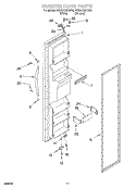 FREEZER DOOR Diagram and Parts List for RS22AQXGN02  Roper Refrigerator