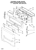 CONTROL PANEL PARTS Diagram and Parts List for GS773LXSQ0  Whirlpool Range