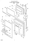 DOOR Diagram and Parts List for ET19RKXFW01  Whirlpool Refrigerator
