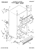 CABINET Diagram and Parts List for TT18HKXAN01  Estate Refrigerator