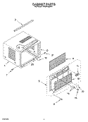 CABINET PARTS Diagram and Parts List for MACM122XK1  Whirlpool Air Conditioner