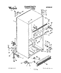CABINET Diagram and Parts List for ET18RKXZW00  Whirlpool Refrigerator