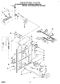 REAR PANEL Diagram and Parts List for CAE2791AN0  Whirlpool Washer