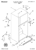 CABINET Diagram and Parts List for 7TT18AKXFW00  Whirlpool Refrigerator