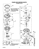 PUMP AND MOTOR Diagram and Parts List for KUDH230Y1  KitchenAid Dishwasher