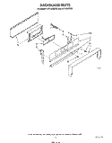 BACKGUARD Diagram and Parts List for SF3100ERW3  Whirlpool Range